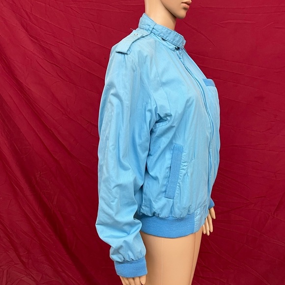 Vintage 1980’s Sears Cafe Racer Jacket Baby Blue size Medium - Picture 4 of 7